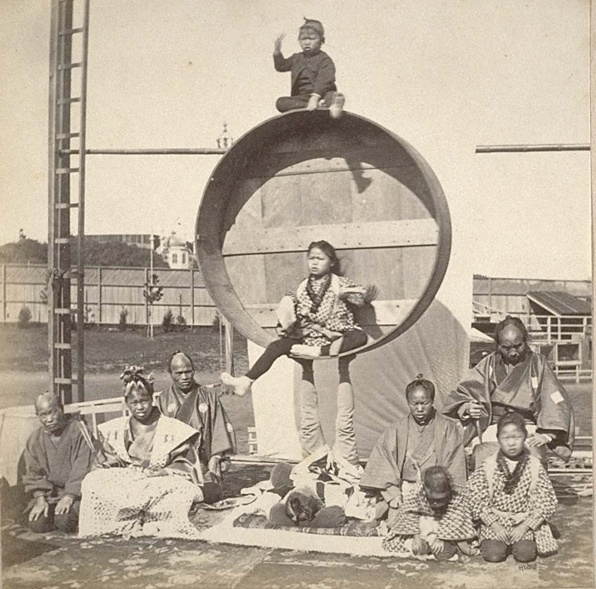 acrobats at Woodward's Gardens