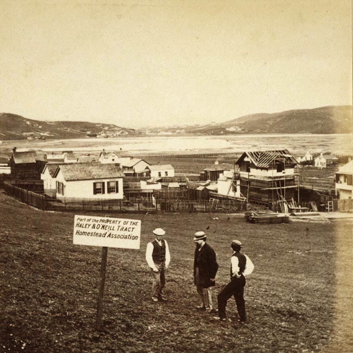 View of Islais Creek bay in 1869