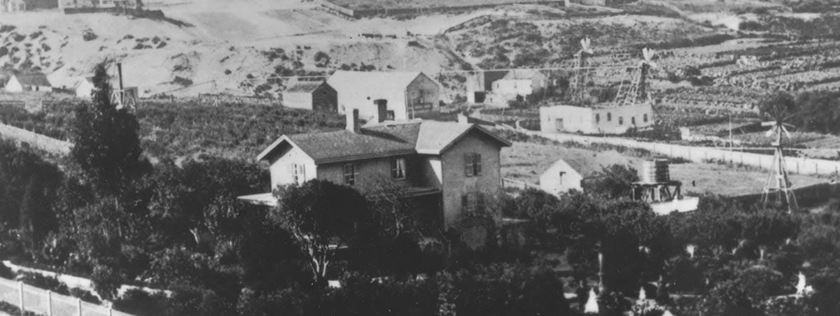E. W. Burr house with sand dunes in background