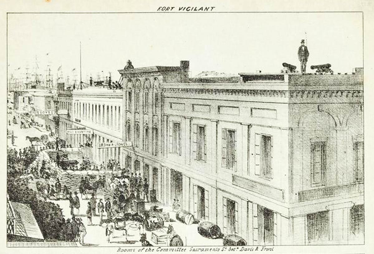 Fort Gunnybags, fortified warehouse of the vigilantes