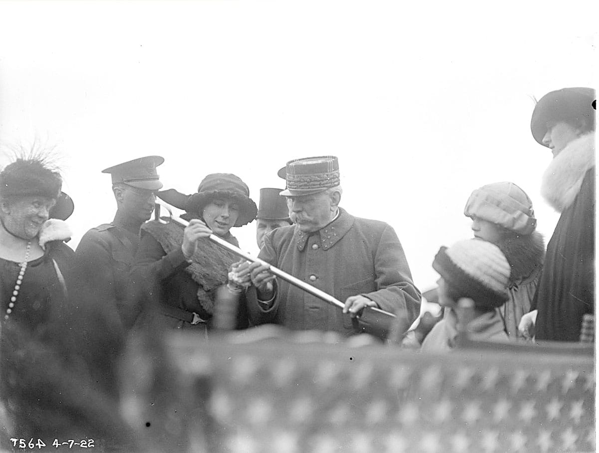 Marshall Joffre with shovel
