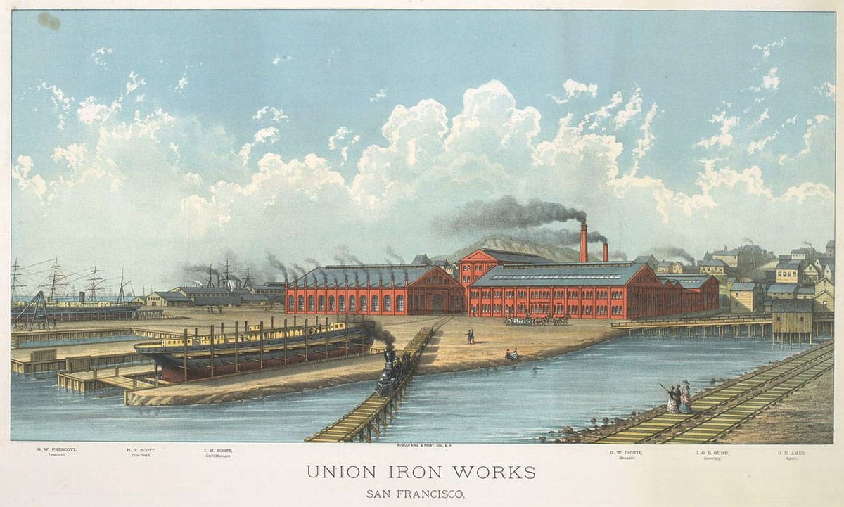 Lithograph of Union Iron Works