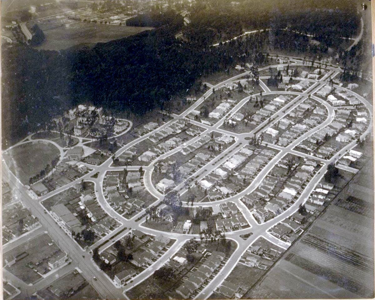 Aerial of Westwood Park