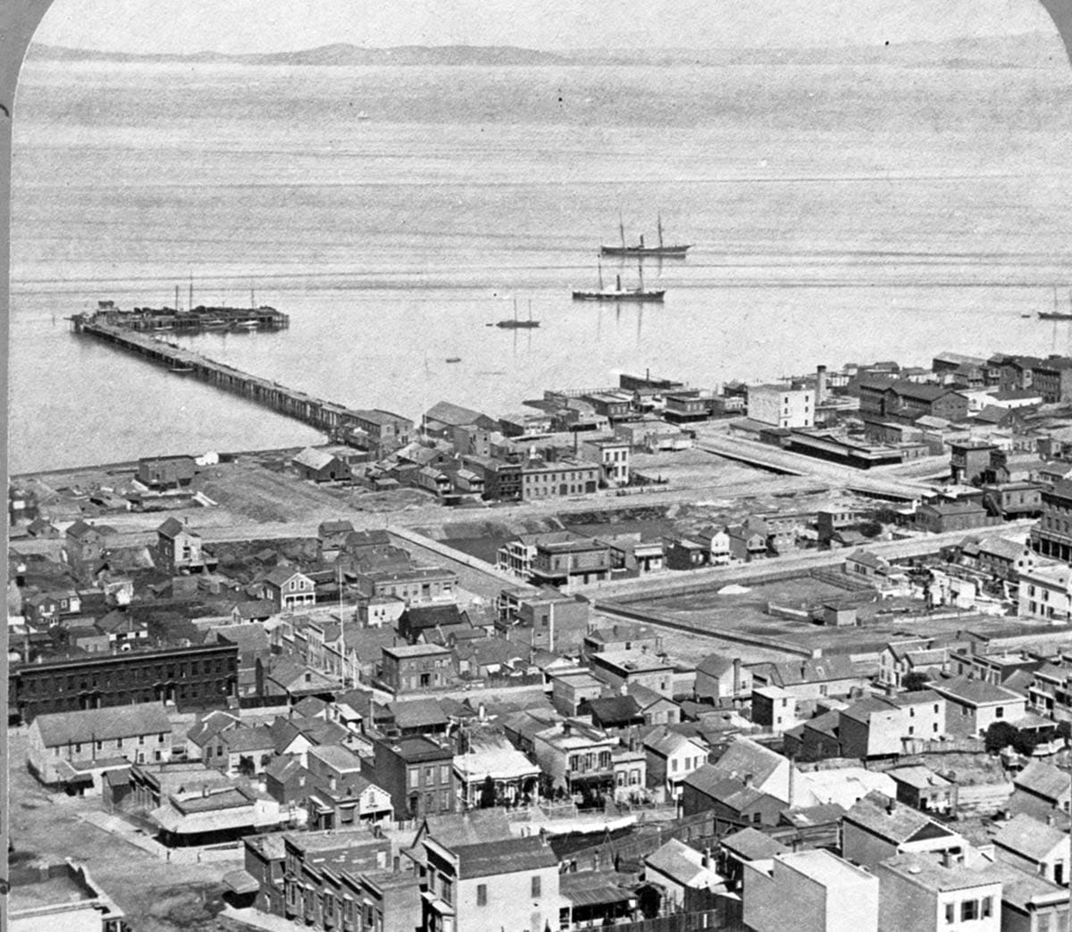 View from Russian Hill to Meiggs' Wharf
