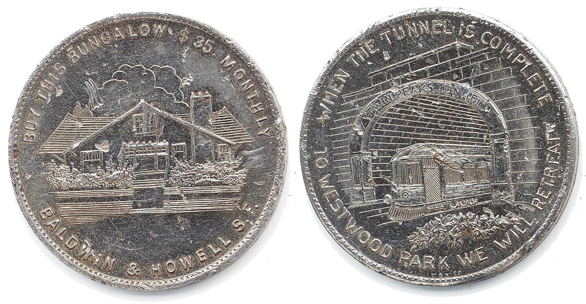 promotional coin for Westwood Park