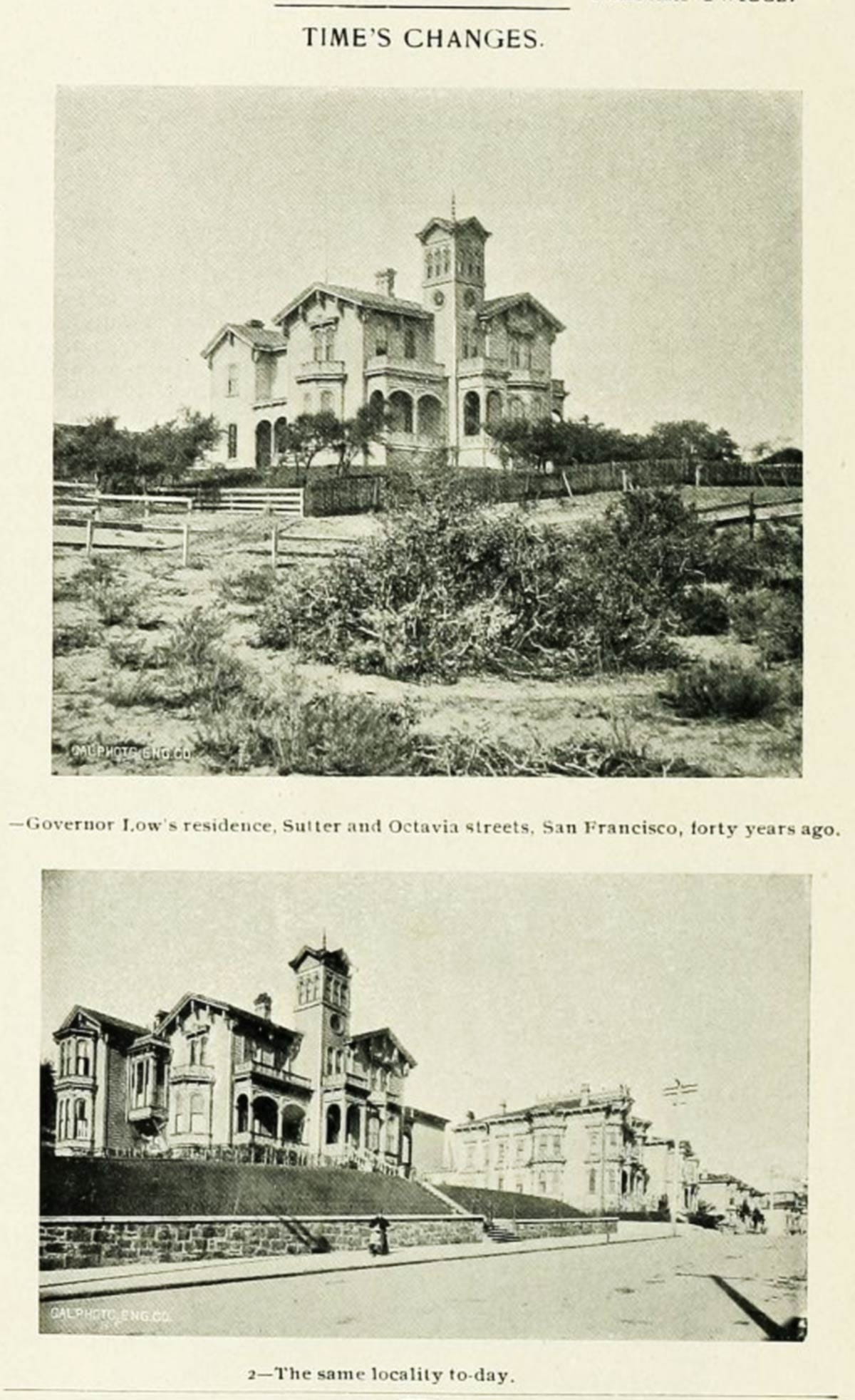 Low house at Sutter and Gough streets