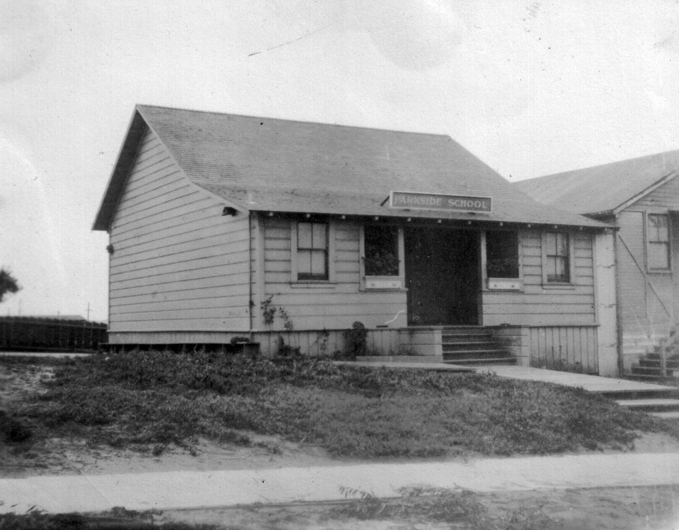 First Parkside School, shown in the 1920s