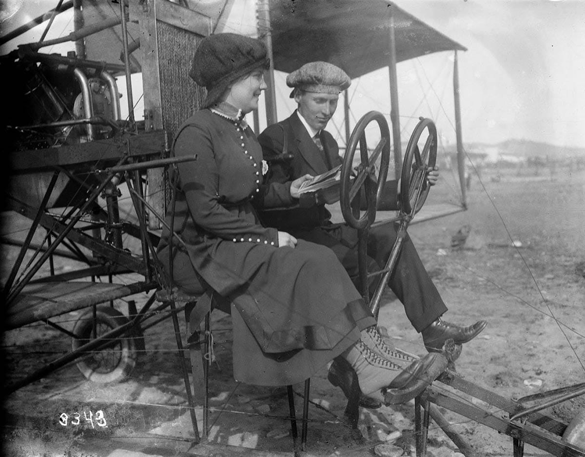 Silas Christofferson and Miss Gladys Donnell at the PPIE in March 1915.