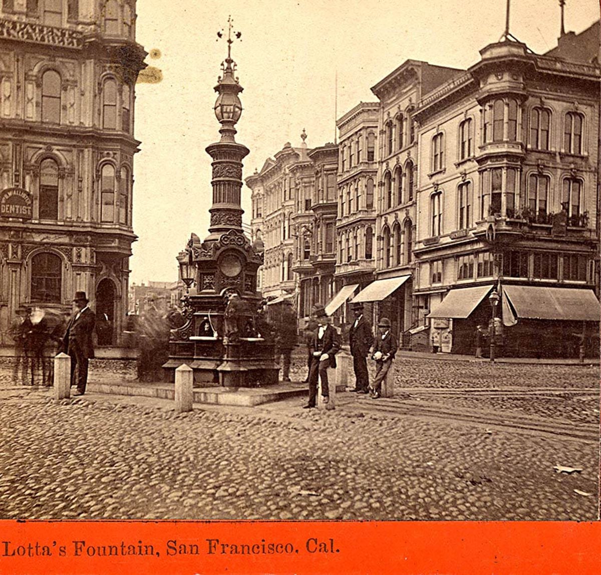 Lotta's Fountain, 1870s