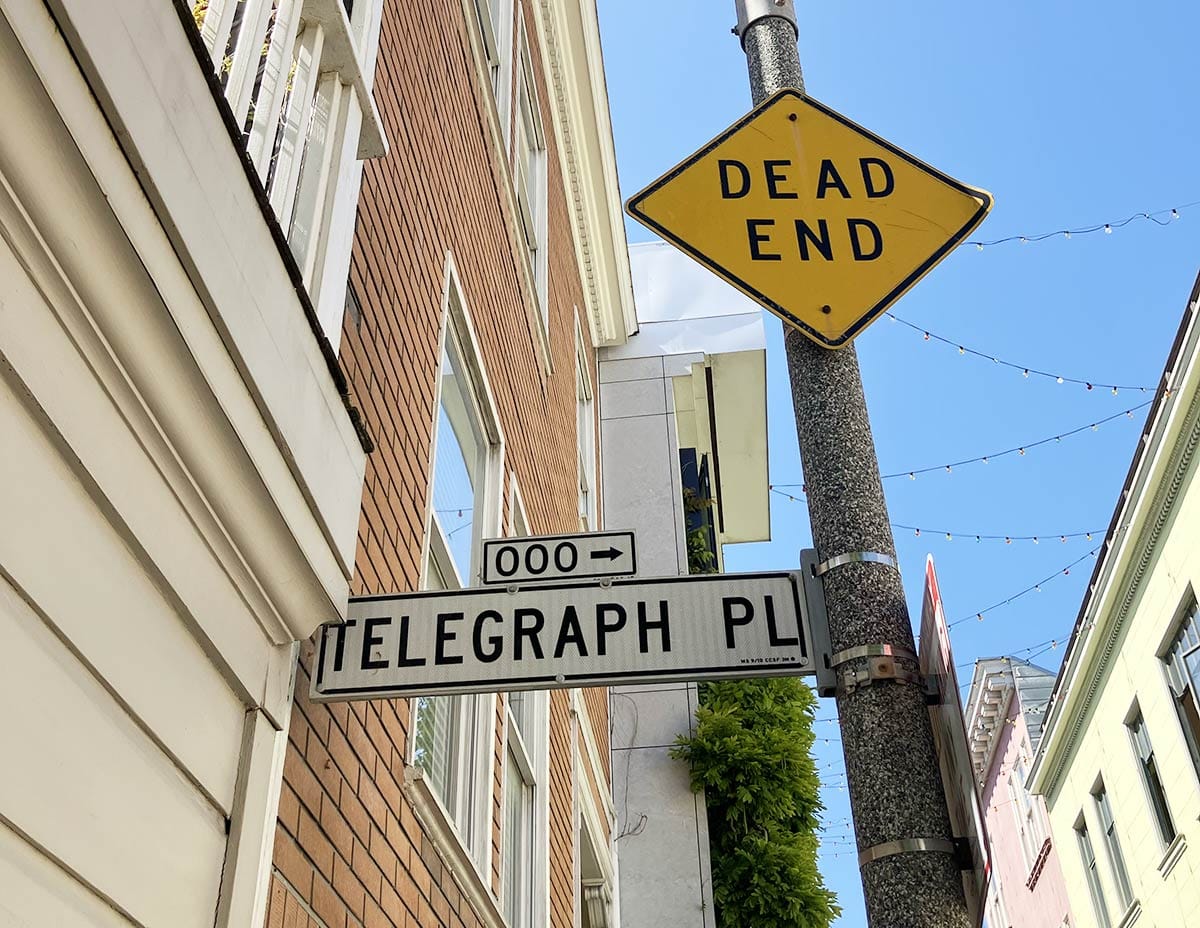 Telegraph Place street sign
