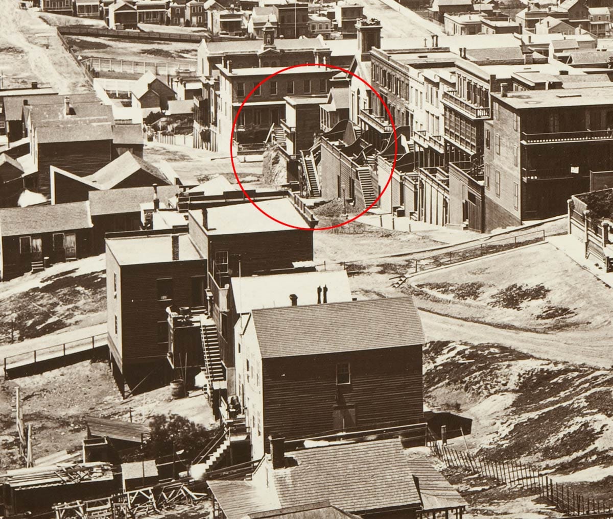 View of street grades on Telegraph Hill