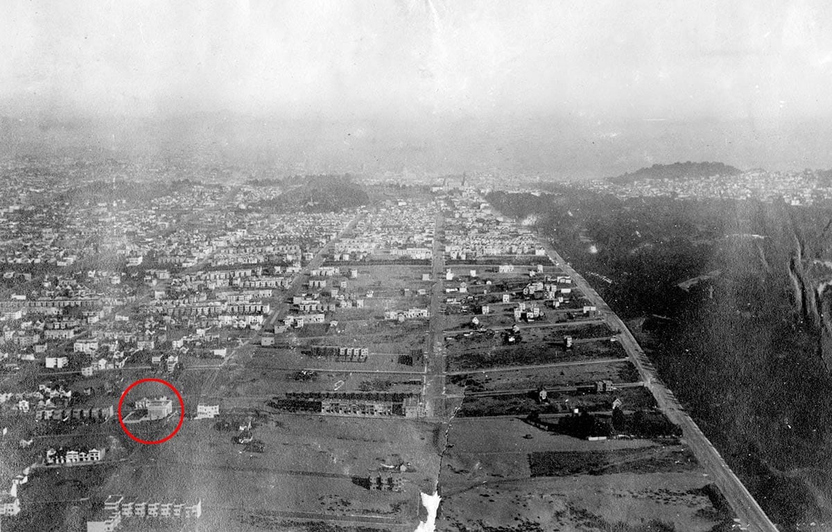Aerial view of Richmond District in the 1910s.