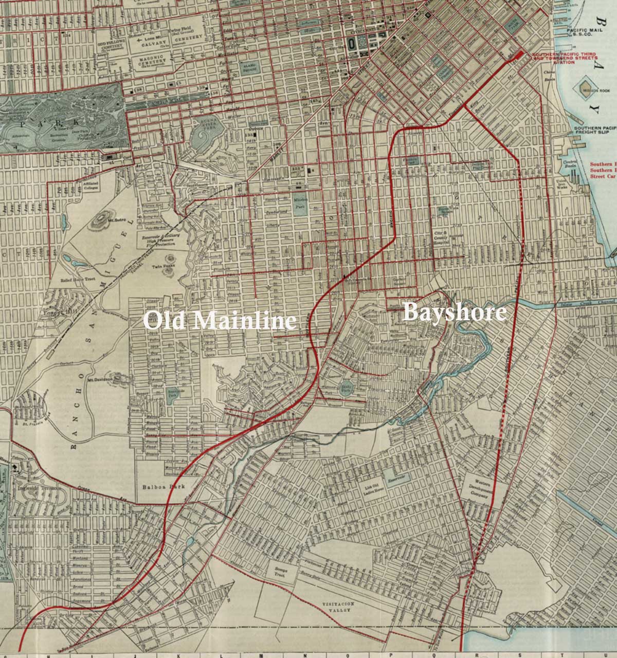 1914 Southern Pacific map