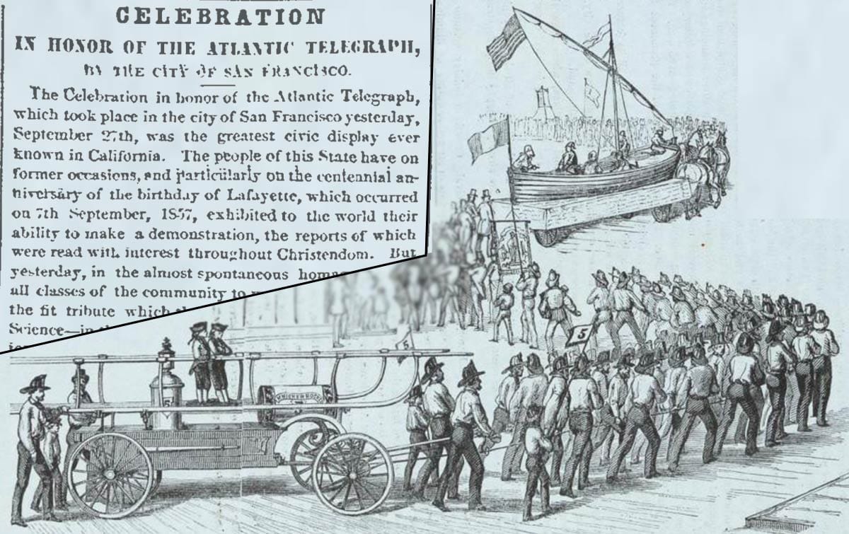 1858 lettersheet image of parade