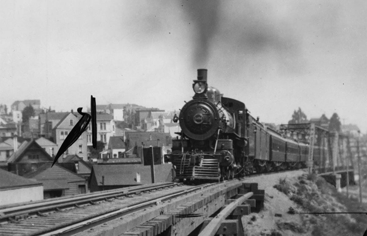 Southern Pacific train in Noe Valley