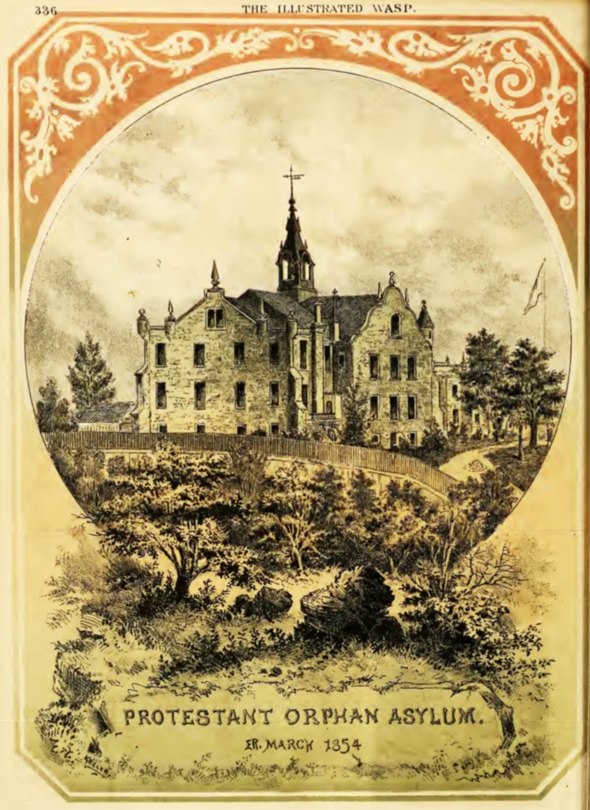 1877 sketch of orphan asylum