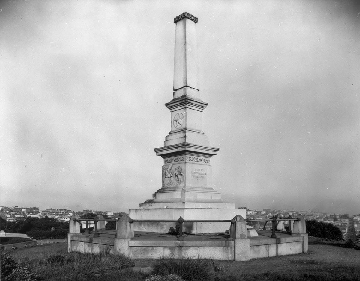 Broderick grave monument