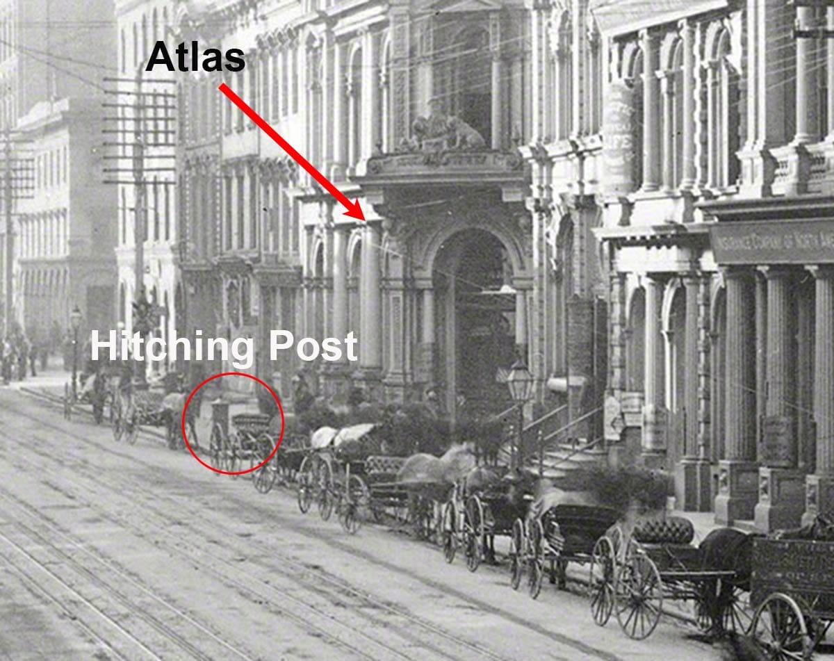 Detail of California Street at Leidesdorff Street