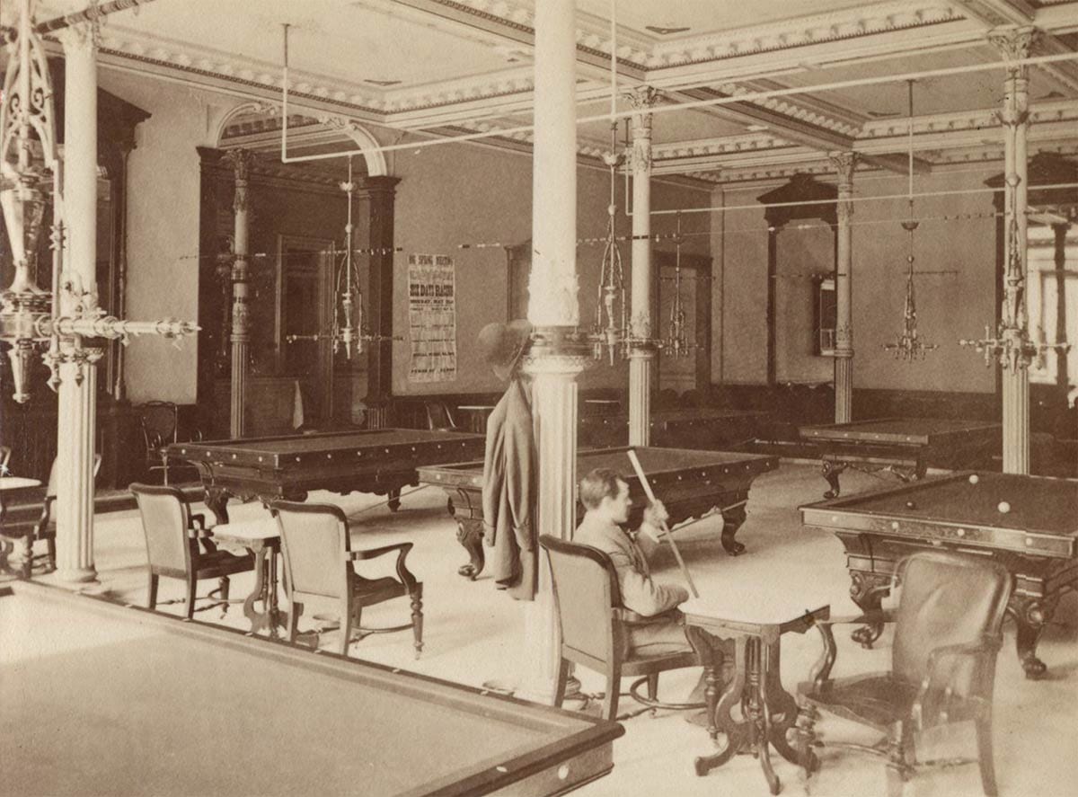 Billiard room of Baldwin Hotel