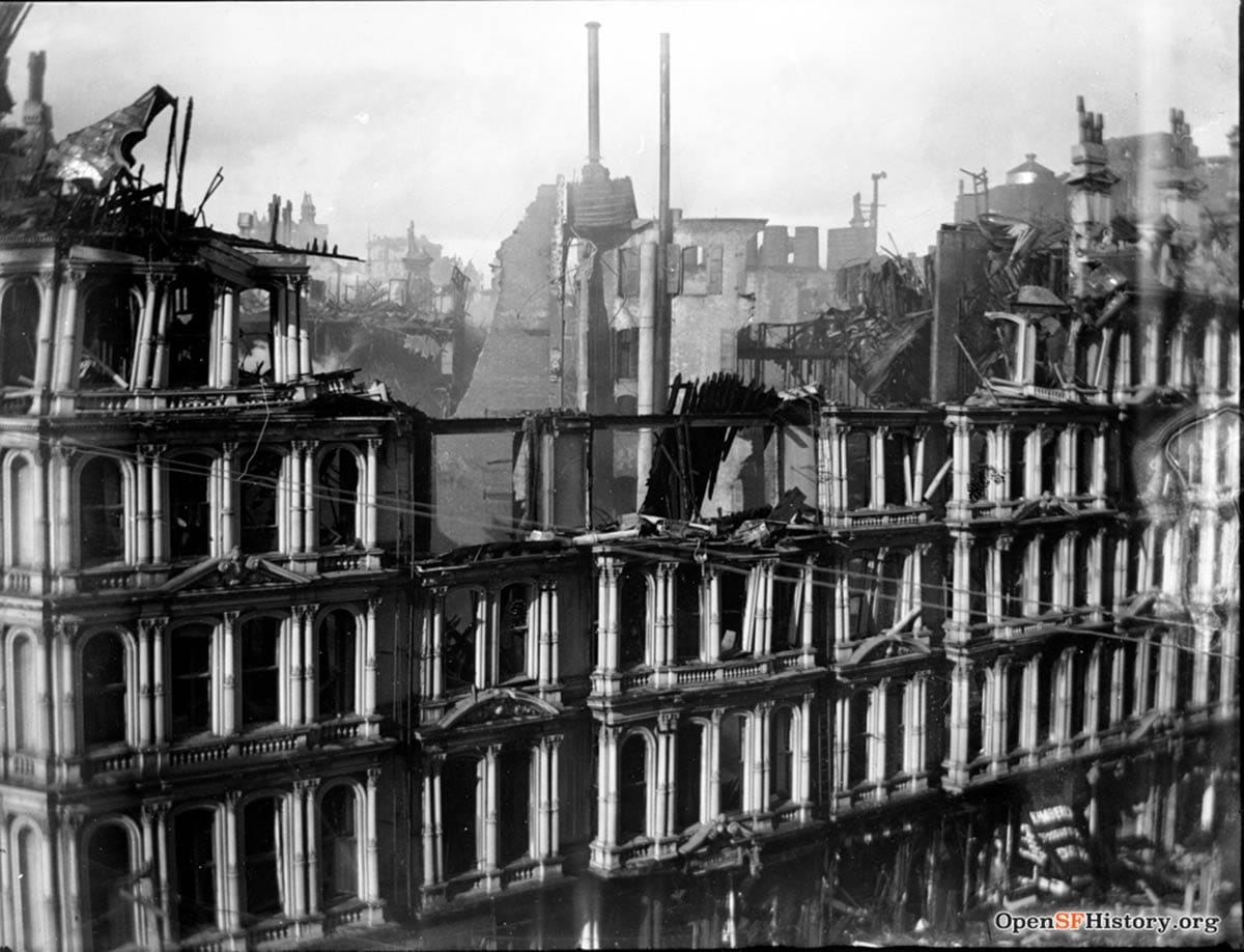 Fire-ruined Baldwin Hotel