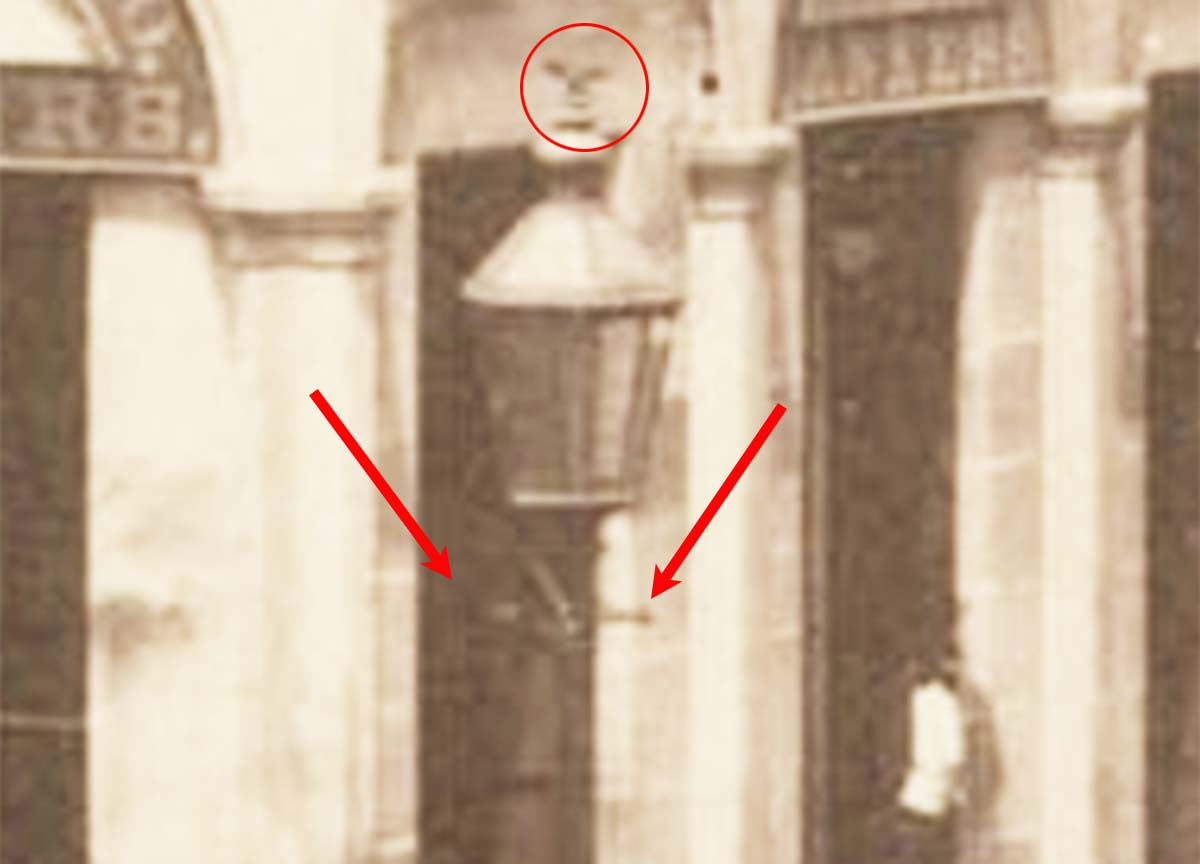 Close-up of a gas lamp post