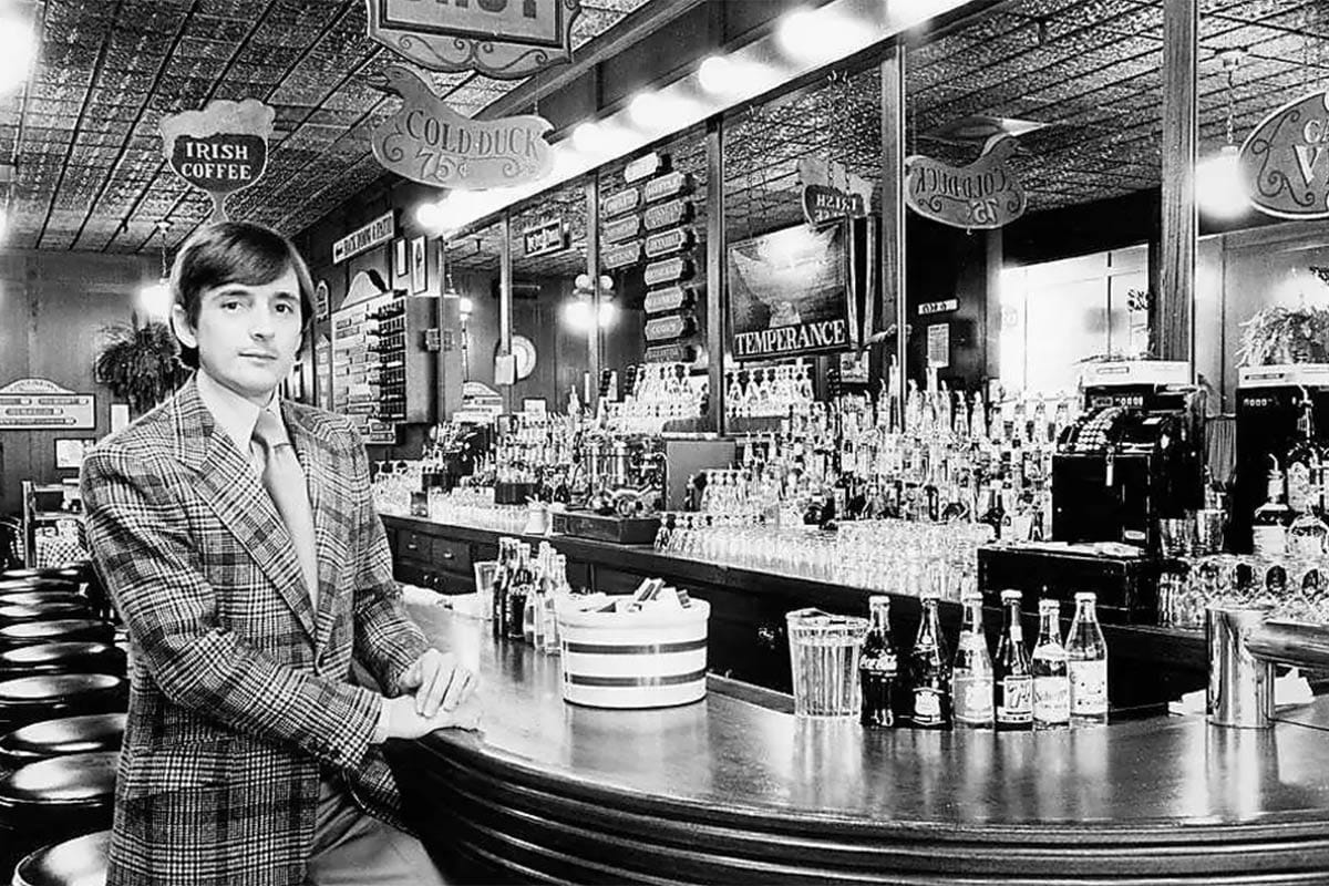 Perry Butler in his bar