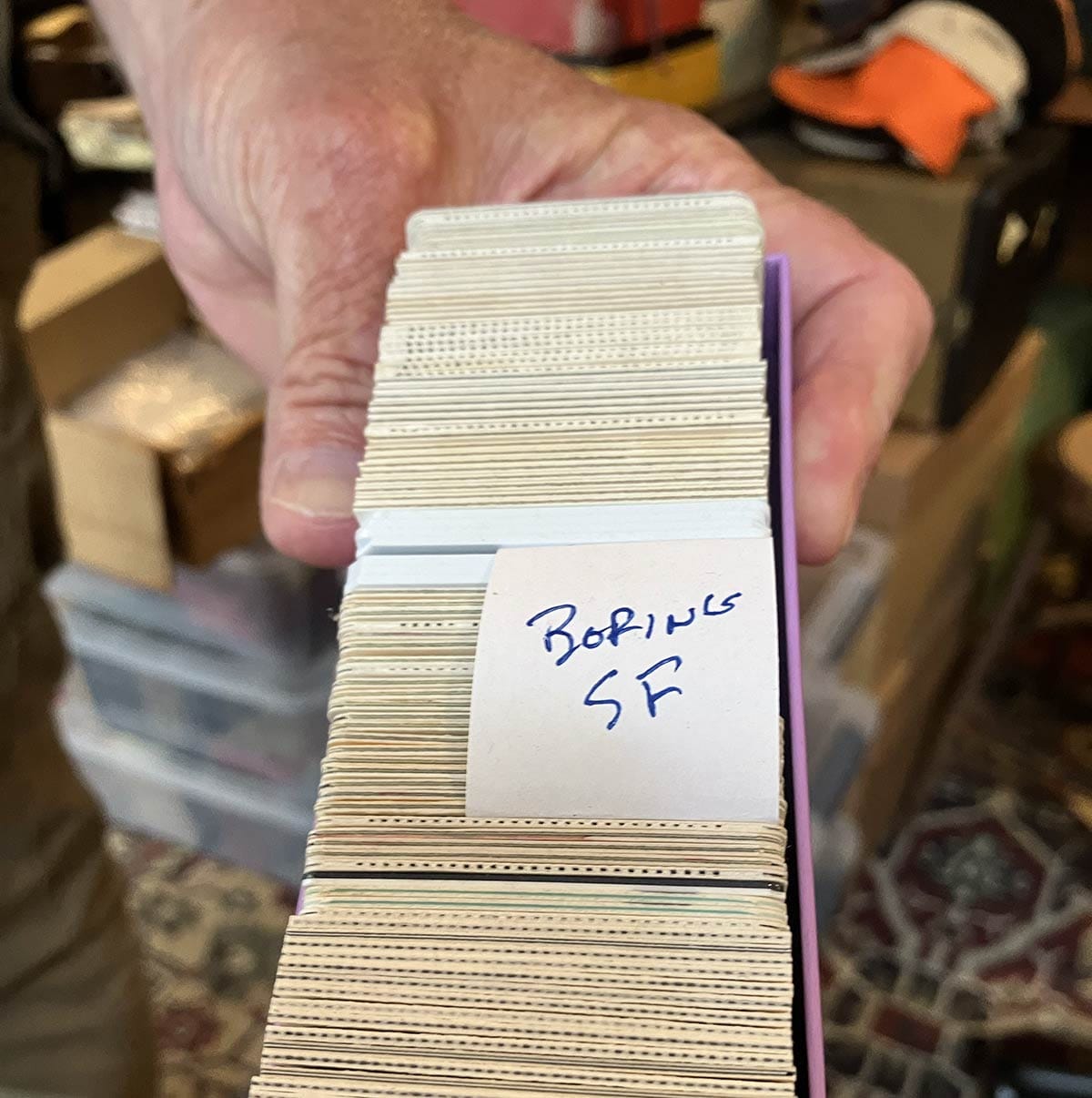 Slides being scanned by David Gallagher