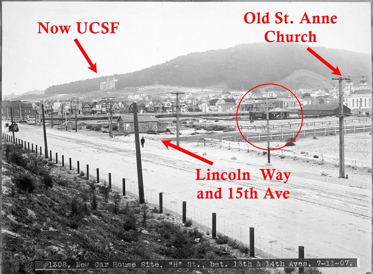 View of Lincoln Way in 1907