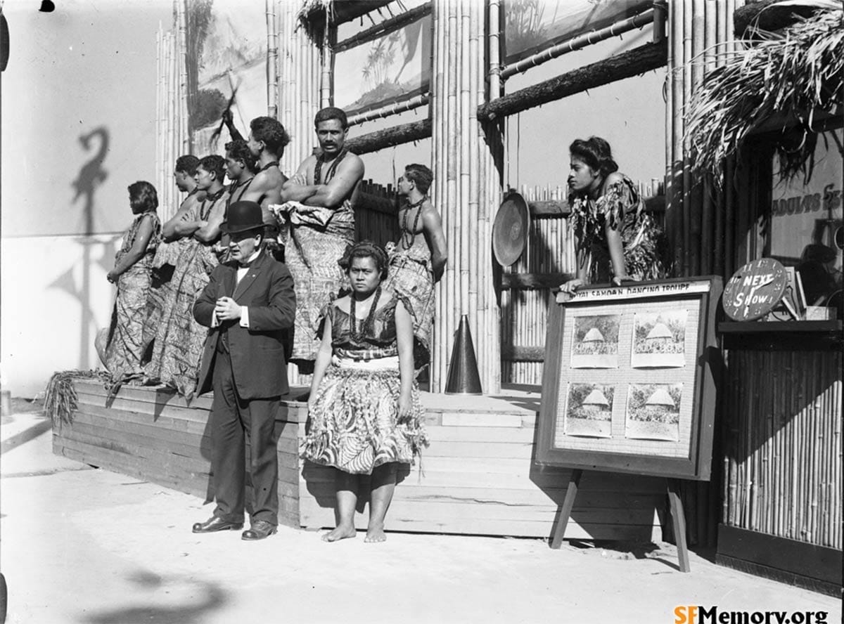 Samoan Dancing Troupe at 1915 fair.
