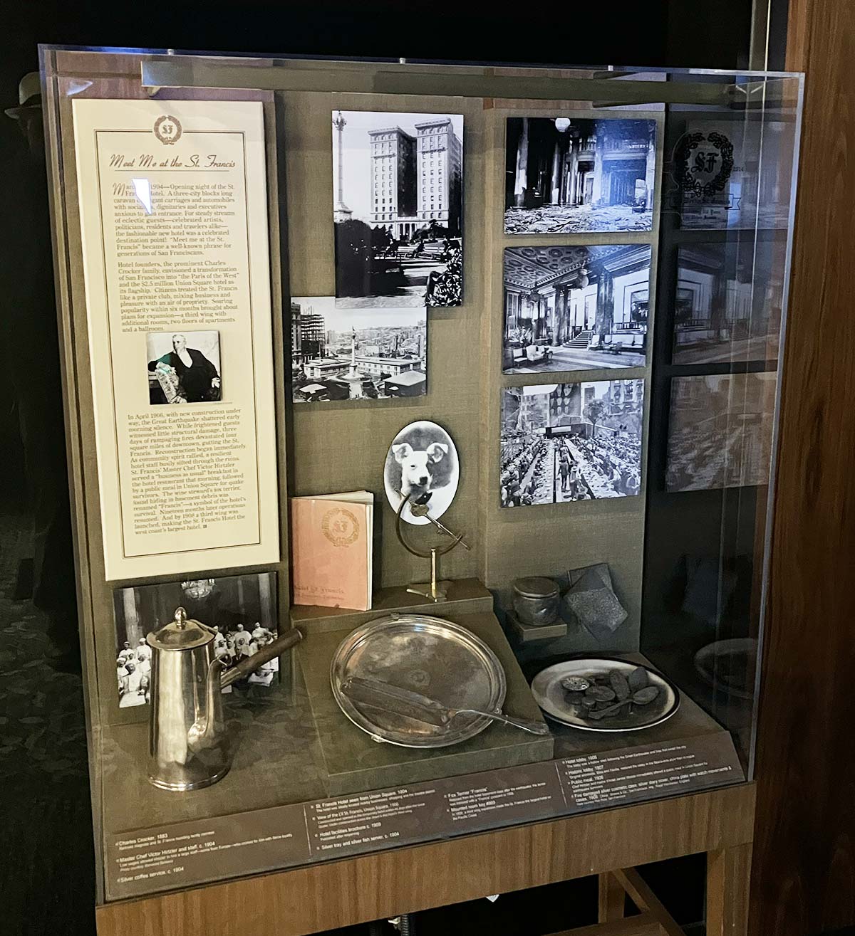 Display case in museum