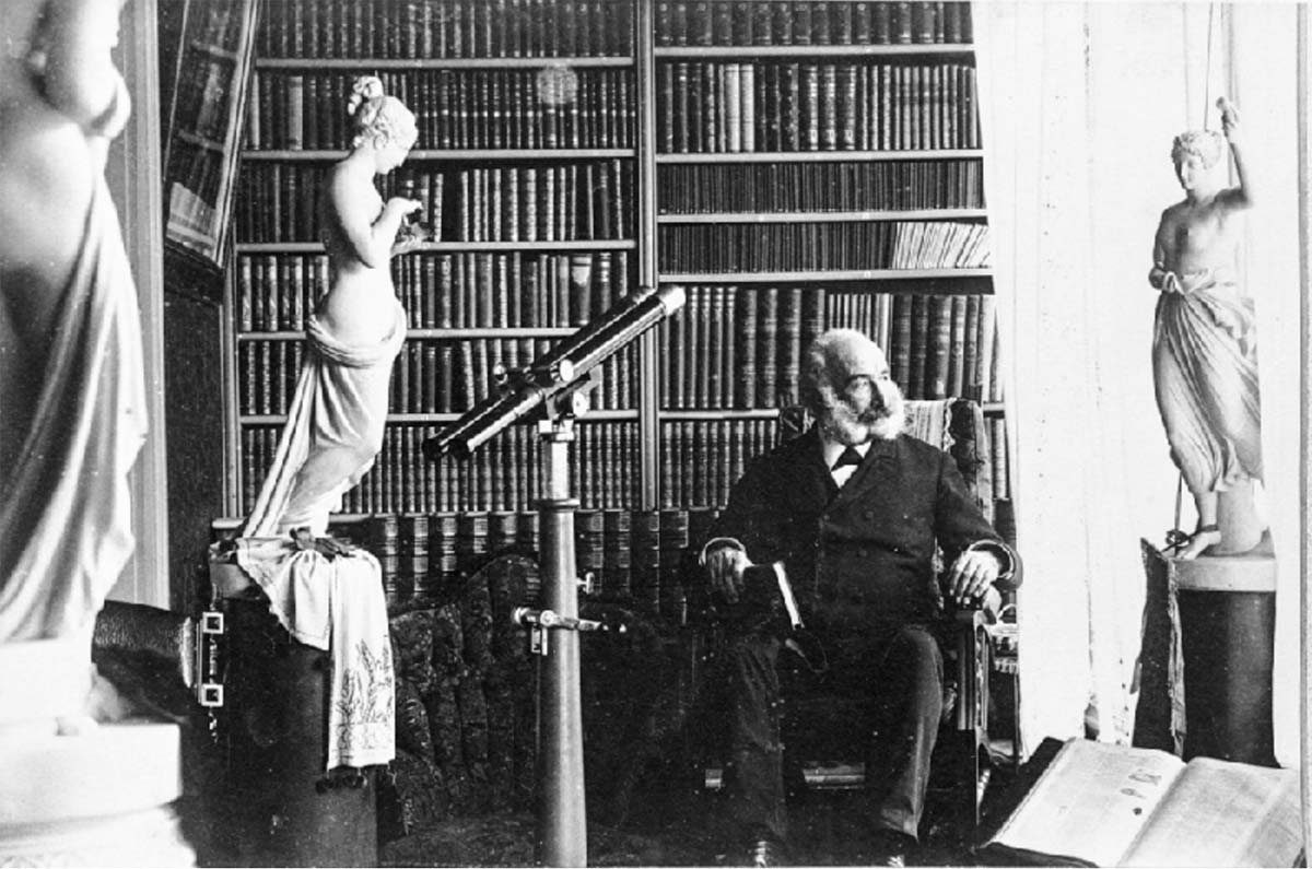 Adolph Sutro in his library