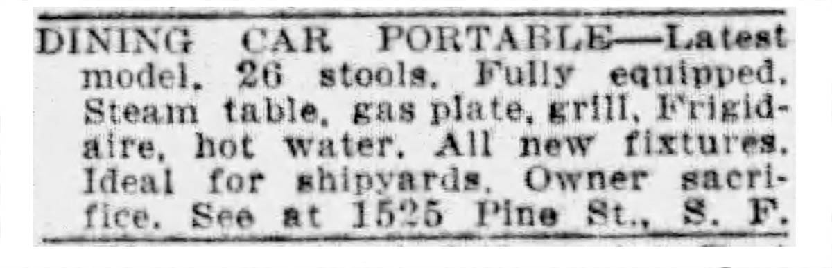 Grubstake ad from 1942