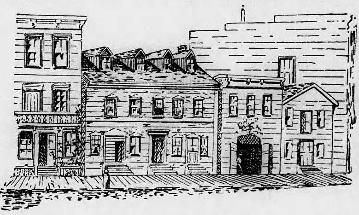 Fremont hotel building in 1890