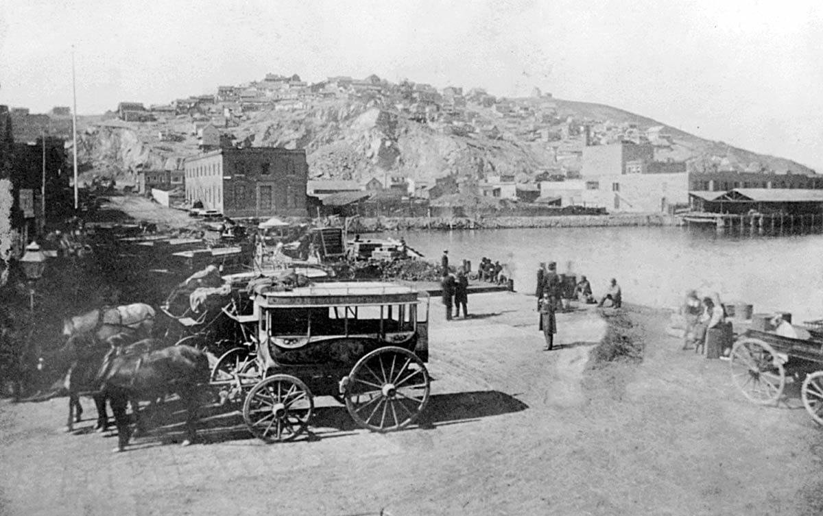 Vallejo wharf in 1860s