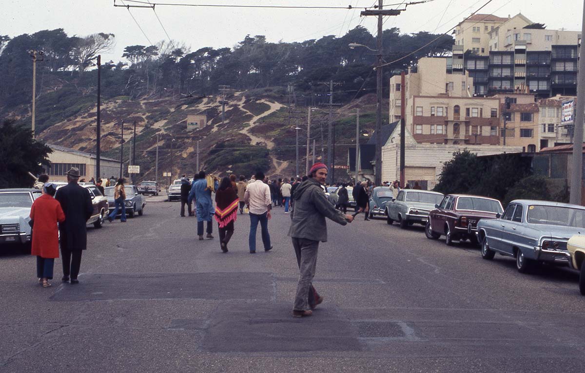 People walking on La Playa near Cabrillo Street