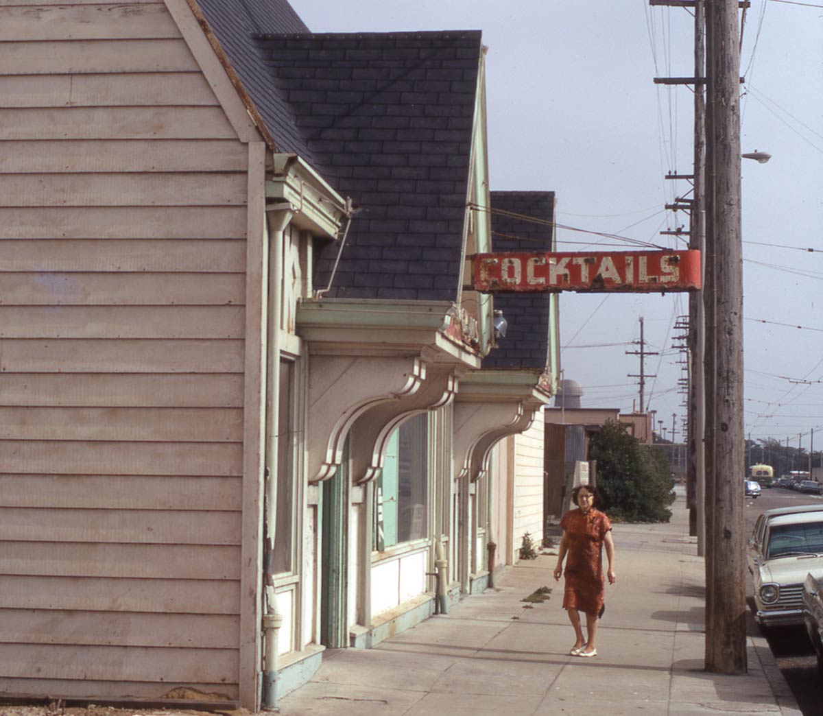 Eva Connett in front of The Gables bar