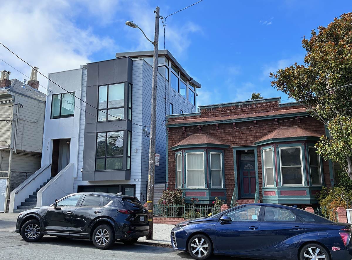Two houses on 25th Street in Noe Valley