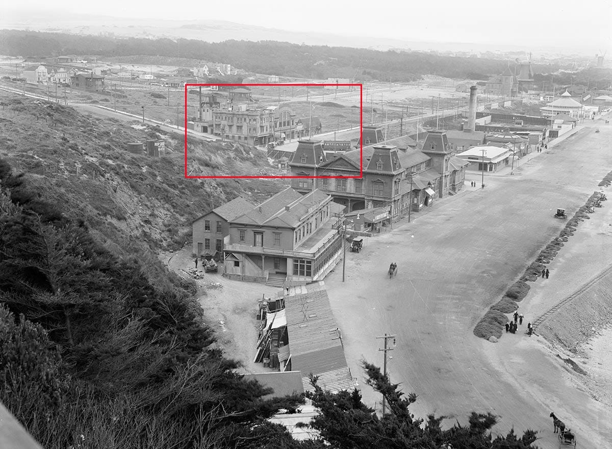 View south from Sutro Heights in 1910s