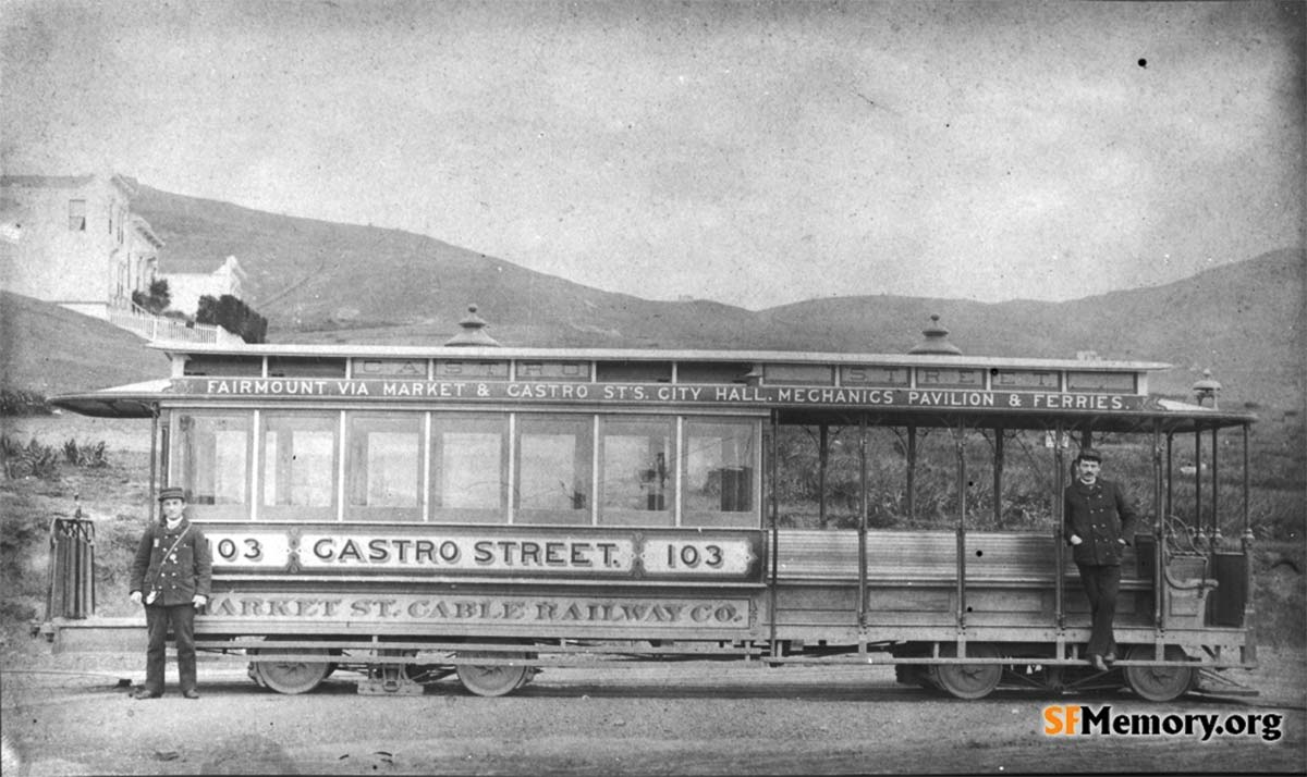 Castro cable car in the 1880s