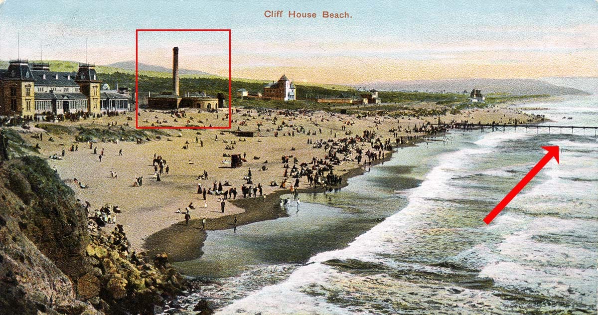 1900s Ocean Beach postcard