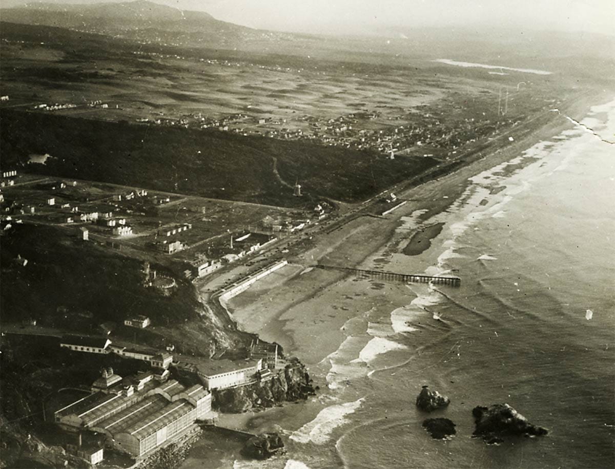1920 aerial view of Ocean Beach