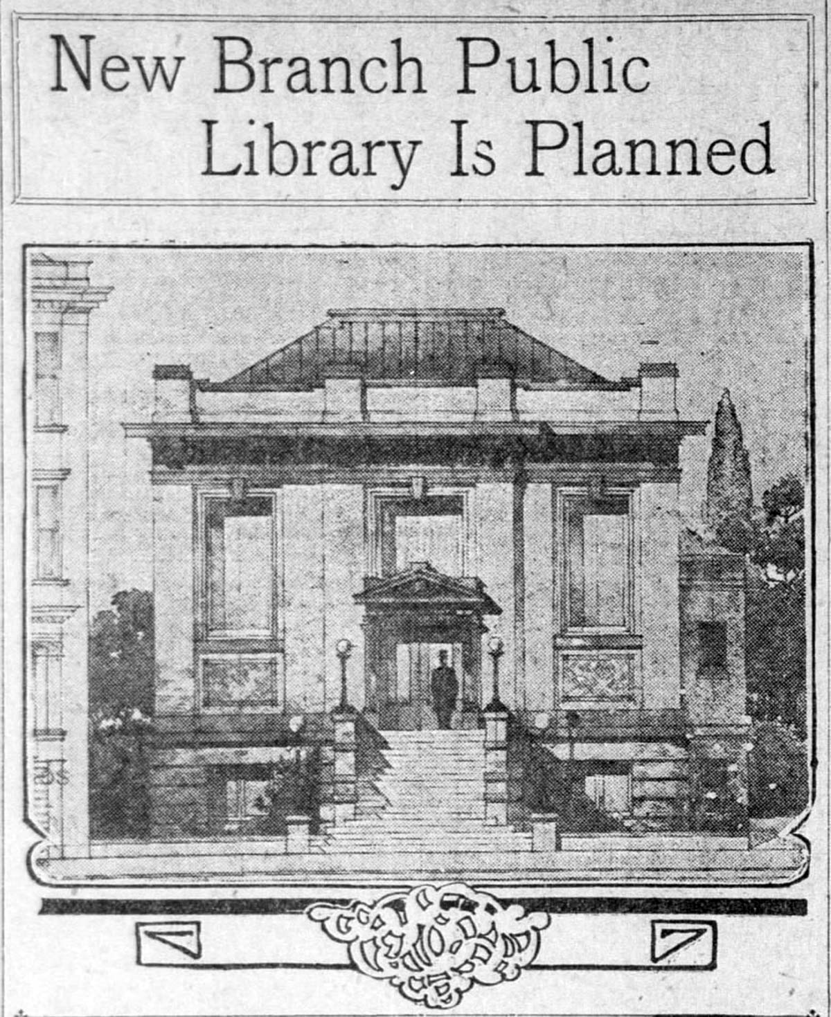 Sketch of the proposed Park Branch library