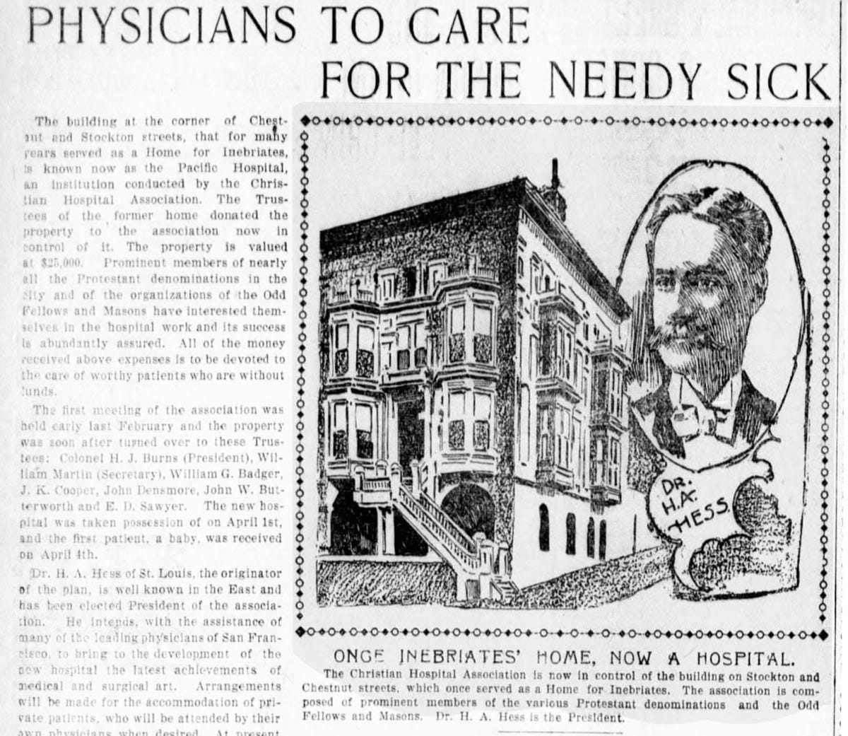 Clipping about Pacific Hospital