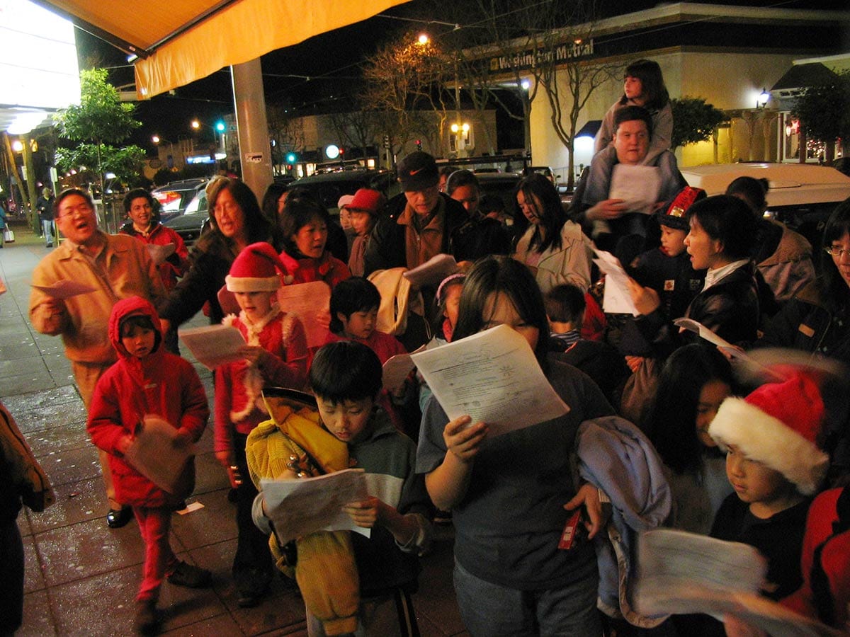 Christmas carolers