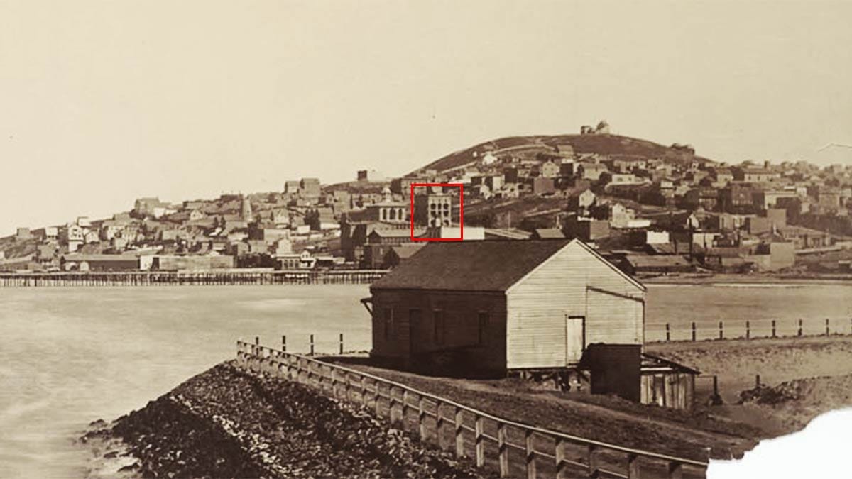 View from Meiggs' Wharf in 1860s