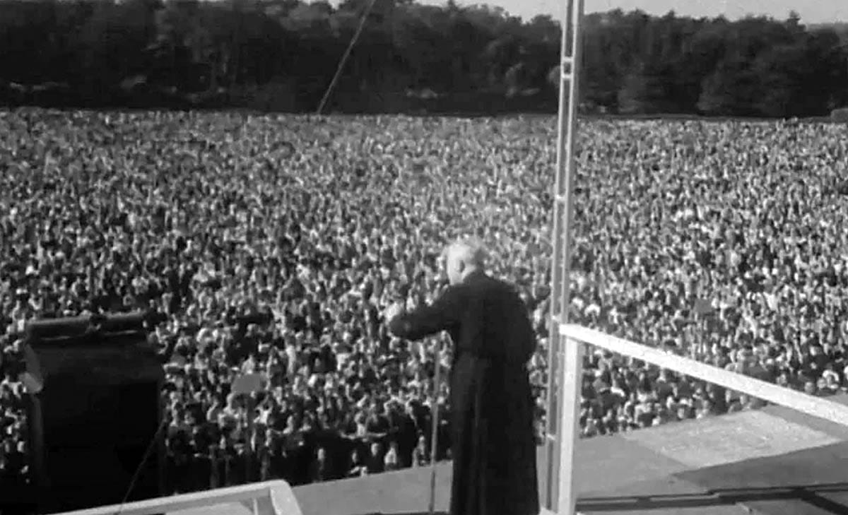 Father Peyton at Rosary Rally