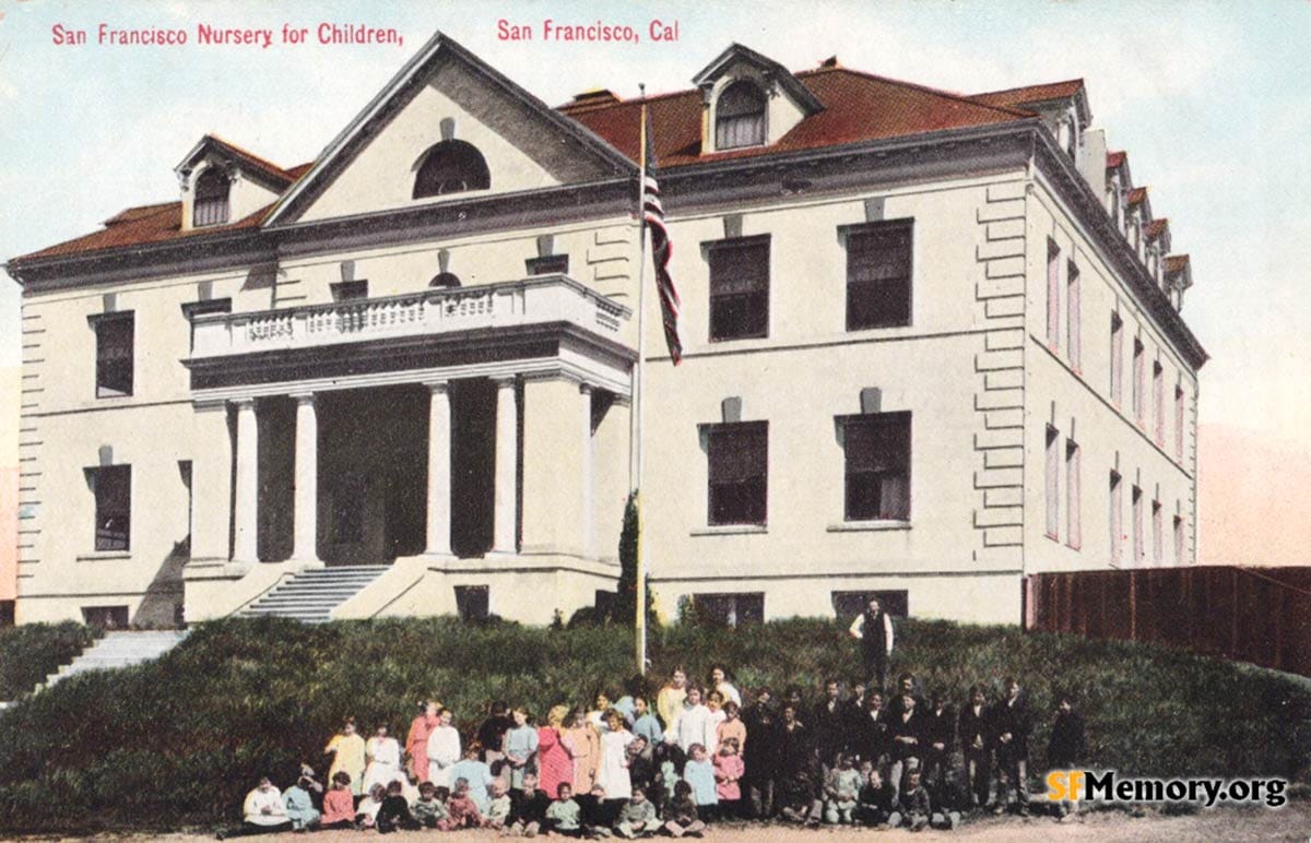 Postcard image of the San Francisco Nursery for Homeless Children.