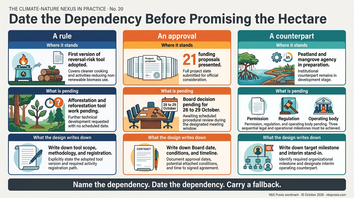 No. 20 — Date the Dependency Before Promising the Hectare