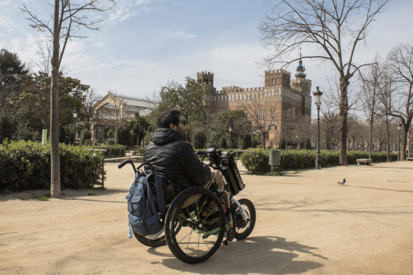 Wheelchair user in Barcelona