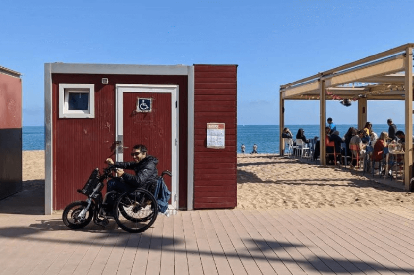 Accessible ramps at Barcelona beaches